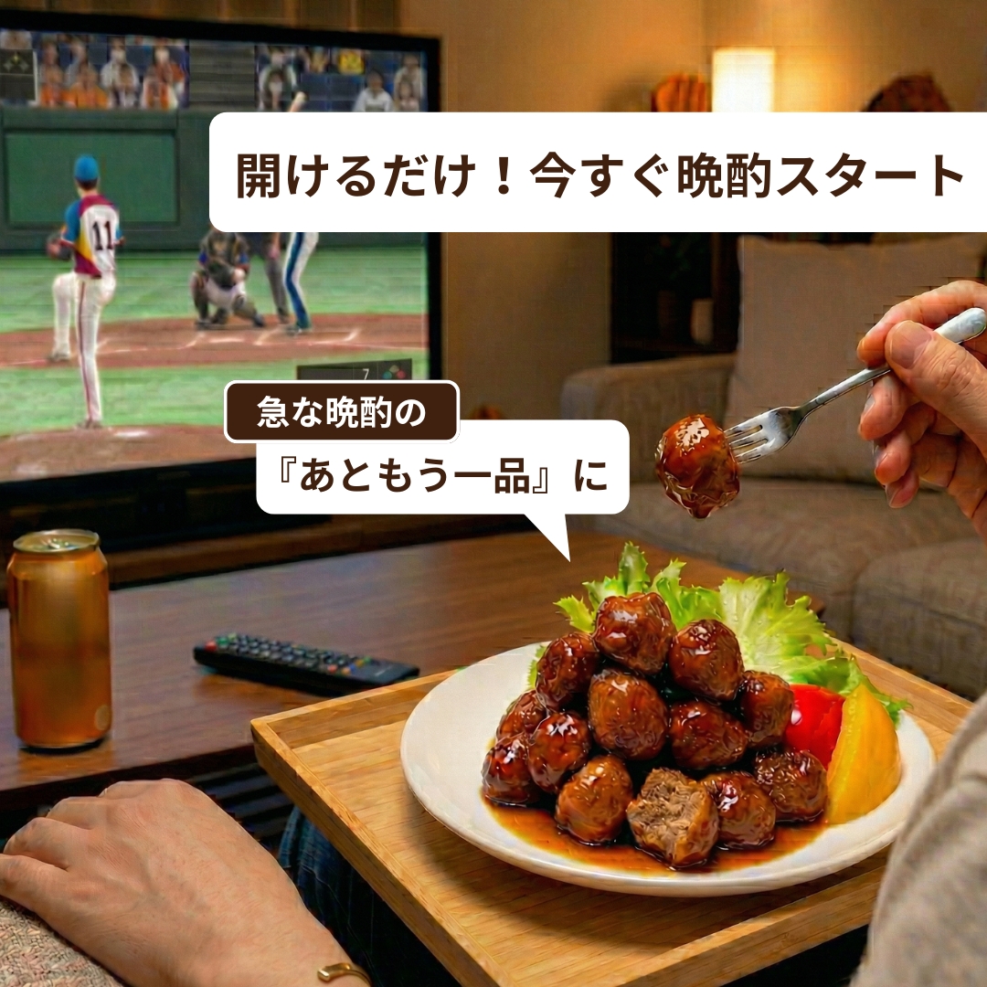 【非常食・防災食に】常温保存てりやきミートボール